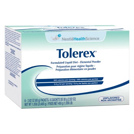 Nestle Healthcare Nutrition 10043900458059 Oral Supplement Tolerex Unflavored Powder 2.82 oz. Individual Packet