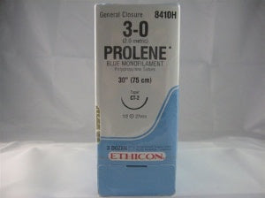 J & J Healthcare Systems  8410H Nonabsorbable Suture with Needle Prolene Polypropylene CT-2 1/2 Circle Taper Point Needle Size 3 - 0 Monofilament