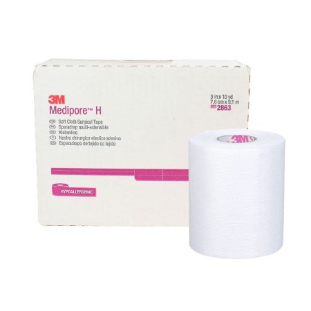 3M  2863 Perforated Medical Tape 3M Medipore H White 3 Inch X 10 Yard Soft Cloth NonSterile