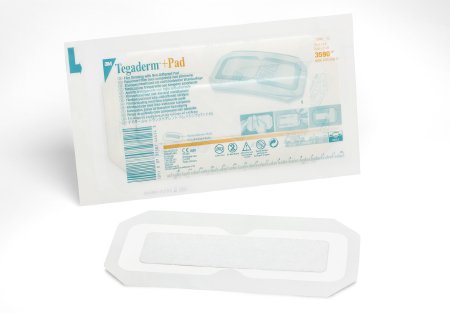 3M  3590 Transparent Film Dressing with Pad 3M Tegaderm 3-1/2 X 8 Inch Frame Style Delivery Rectangle Sterile