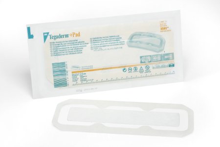 3M  3591 Transparent Film Dressing with Pad 3M Tegaderm  3-1/2 X 10 Inch Frame Style Delivery Rectangle Sterile