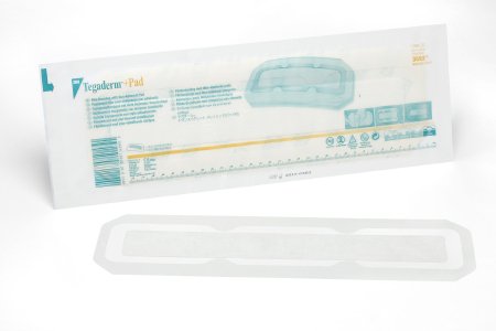 3M  3593 Transparent Film Dressing with Pad 3M Tegaderm 3-1/2 X 13-3/4 Inch Frame Style Delivery Rectangle Sterile