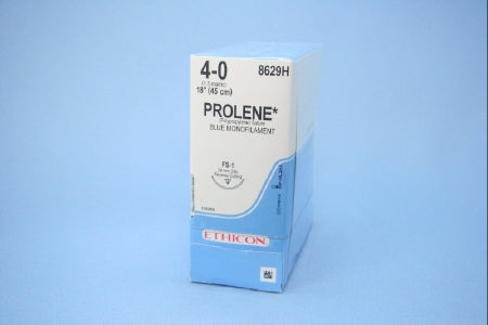 J & J Healthcare Systems  8629H Nonabsorbable Suture with Needle Prolene Polypropylene FS-1 3/8 Circle Reverse Cutting Needle Size 4 - 0 Monofilament