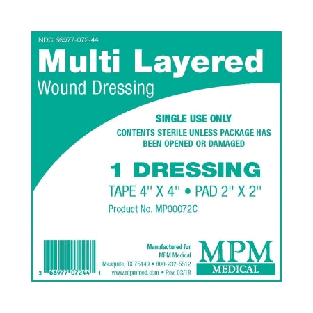 MPM Medical  MP00072 Composite Dressing Repel 4 X 4 Inch Square