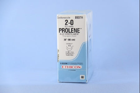 J & J Healthcare Systems  8937H Nonabsorbable Suture with Needle Prolene Polypropylene V-5 1/2 Circle Taper Cutting Needle Size 2 - 0 Monofilament