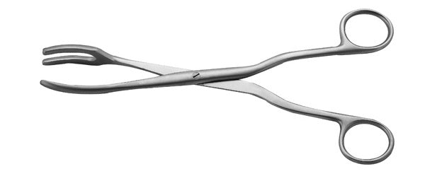 J&J Sterilizing Forceps 3-Prong 8" Ea