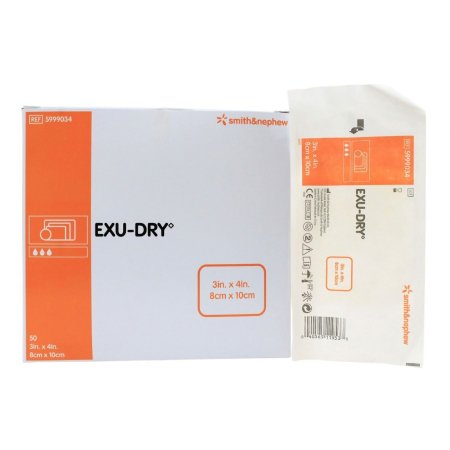 Smith & Nephew  5999034 Super Absorbent Dressing EXU-DRY Anti-Shear 3 X 4 Inch Rectangle