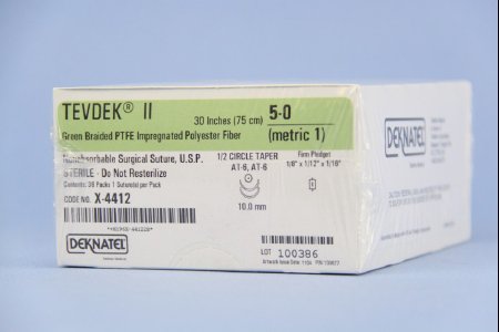 Teleflex Medical  7-914 Nonabsorbable Suture without Needle Deknatel Tevdek Polyester Braided Size 2-0