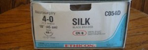 J & J Healthcare Systems  C054D Nonabsorbable Suture with Needle Perma-Hand Silk RB-1 1/2 Circle Taper Point Needle Size 4 - 0 Braided