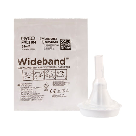 Bard  36104 Male External Catheter Wide Band Self-Adhesive Band Silicone Large