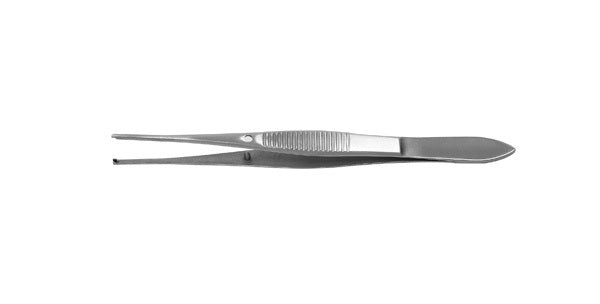 J&J Iris Tissue Forceps Straight 1x2 Teeth 4" Ea