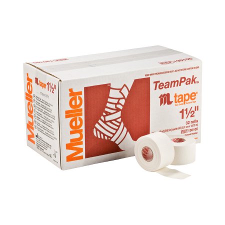 Mueller Sports Medicine  130105 Athletic Tape Mueller Mtape White 1-1/2 Inch X 15 Yard Cotton / Zinc Oxide NonSterile