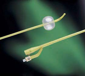 Bard  0168SI24 Foley Catheter Bardex I.C. 2-Way Coude Tip 5 cc Balloon 24 Fr. Silver Hydrogel Coated Latex