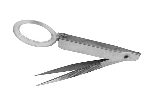 J&J Splinter Forceps with Magnifier 3.5" Ea