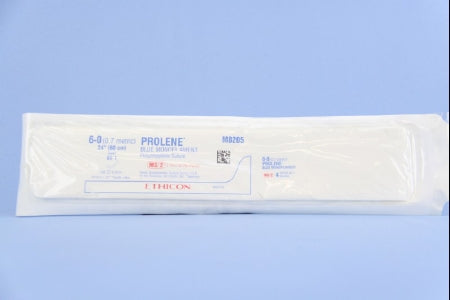 J & J Healthcare Systems  M8205 Nonabsorbable Suture with Needle Prolene Polypropylene BV-1 3/8 Circle Taper Point Needle Size 6 - 0 Monofilament