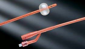 Bard  0196SI20 Foley Catheter Bardex I.C. 2-Way Standard Tip 5 cc Balloon 20 Fr. Red Rubber