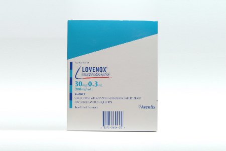 Aventis Pharmaceuticals  00075062430 Lovenox Enoxaparin Sodium, Preservative Free 30 mg / 0.3 mL Injection Prefilled Syringe 0.3 mL