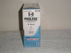 J & J Healthcare Systems  8717H Nonabsorbable Suture with Needle Prolene Polypropylene C-1 3/8 Circle Taper Point Needle Size 5 - 0 Monofilament
