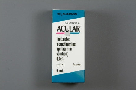 Allergan Pharmaceutical  00023218105 Acular Ketorolac Tromethamine 0.5% Drops Dropper Bottle 5 mL