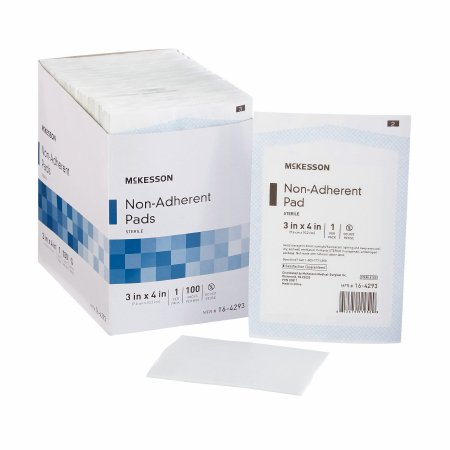 McKesson Brand 16-4293 Non-Adherent Dressing McKesson 3 X 4 Inch Sterile Rectangle