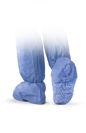 Medline NON27143 Boot Cover Regular Knee High Nonskid Sole Blue NonSterile