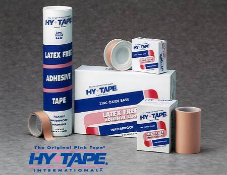 Hy-Tape International  105LF Waterproof Medical Tape Hy-Tape Pink 1/2 Inch X 5 Yard Zinc Oxide Adhesive Zinc Oxide NonSterile