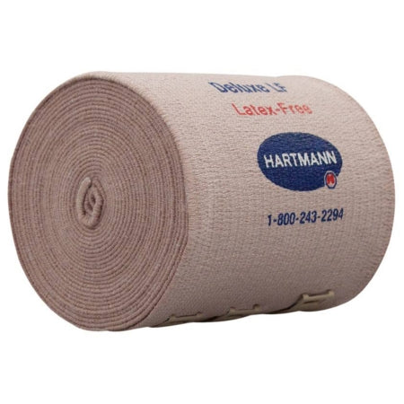 Hartmann  38610000 Elastic Bandage Deluxe LF 6 Inch X 11 Yard Double Length Clip Detached Closure Tan NonSterile Standard Compression