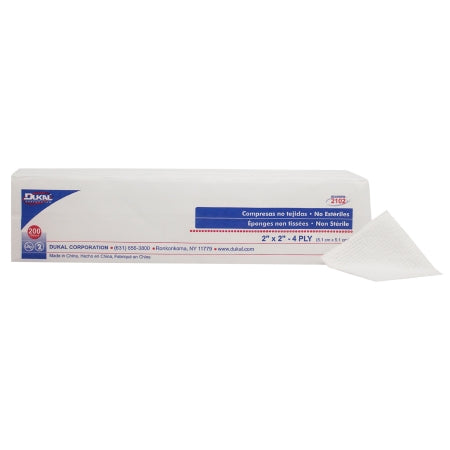 Dukal  2102 Nonwoven Sponge Clinisorb 2 X 2 Inch 200 per Pack NonSterile 4-ply Square