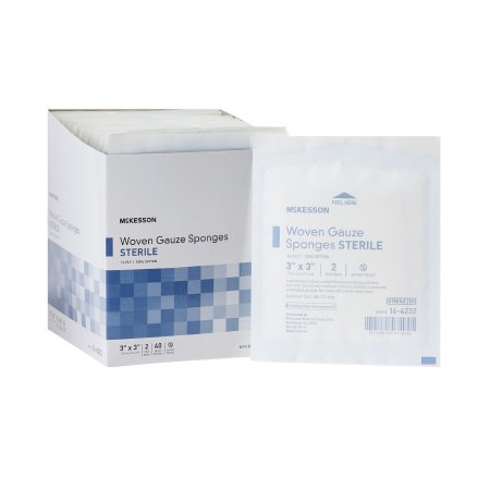 McKesson Brand 16-4232 Gauze Sponge McKesson 3 X 3 Inch 2 per Pack Sterile 12-Ply Square