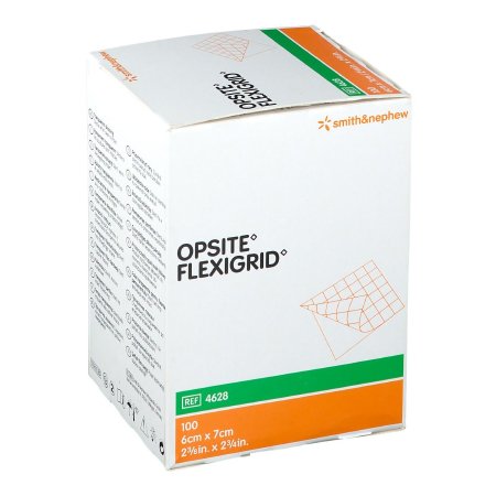 Smith & Nephew  66024628 Transparent Film Dressing OpSite Flexigrid 2-3/8 X 2-3/4 Inch 2 Tab Delivery Rectangle Sterile