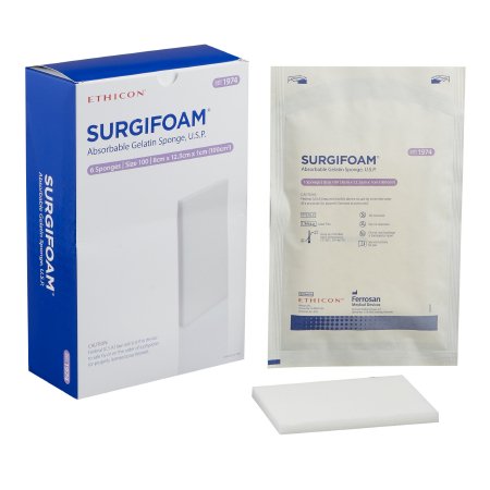 J & J Healthcare Systems  1974 Hemostatic Agent Surgifoam 3 X 5 Inch Sterile