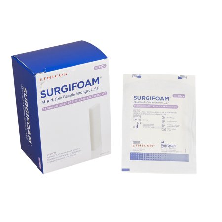 J & J Healthcare Systems  1972 Hemostatic Agent Surgifoam 2 X 3 Inch Sterile