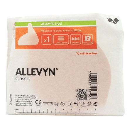 Smith & Nephew  66007630 Foam Dressing Allevyn Heel 4-1/2 X 5-1/2 Inch Without Border Film Backing Nonadhesive Heel Sterile