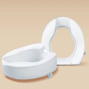 Patterson Medical Supply  AA2114 Raised Toilet Seat Patterson Medical 4 Inch Height White 420 lbs. Weight Capacity