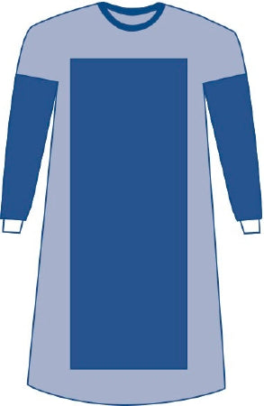 Medline DYNJP2203 Poly-Reinforced Surgical Gown with Towel Eclipse 2X-Large Blue Sterile AAMI Level 4 Disposable