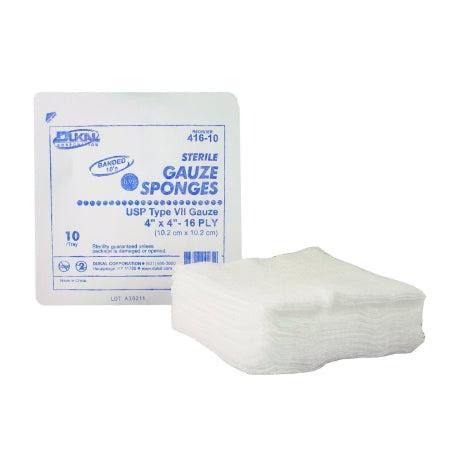 Dukal  416-10 Gauze Sponge Dukal 4 X 4 Inch 10 per Pack Sterile 16-Ply Square