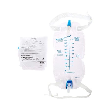 Teleflex LLC  452932 Urinary Leg Bag Easy Tap Anti-Reflux Valve Sterile Fluid Path 950 mL Vinyl