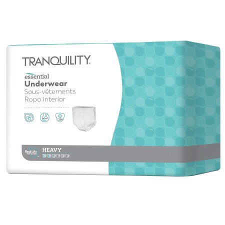 Principle Business Enterprises 2606 Unisex Adult Absorbent Underwear Tranquility Essential Pull On with Tear Away Seams Large Disposable Heavy Absorbency