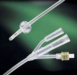 Bard  70518L Foley Catheter Lubri-Sil 3-Way Standard Tip 5 cc Balloon 18 Fr. Hydrogel Coated Silicone