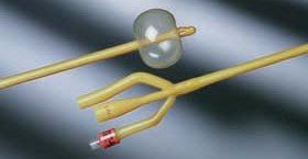 Bard  70524L Foley Catheter Lubri-Sil 3-Way Standard Tip 5 cc Balloon 24 Fr. Hydrogel Coated Silicone