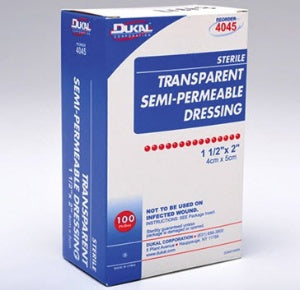 Dukal  4045 Transparent Film Dressing Dukal 1/2 X 2 Inch 2 Tab Delivery Octagon Sterile