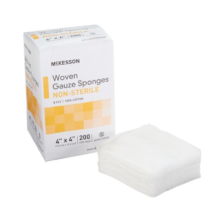 McKesson Brand 44082000 Gauze Sponge McKesson 4 X 4 Inch 200 per Pack NonSterile 8-Ply Square