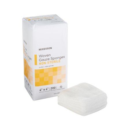 McKesson Brand 44122000 Gauze Sponge McKesson 4 X 4 Inch 200 per Pack NonSterile 12-Ply Square