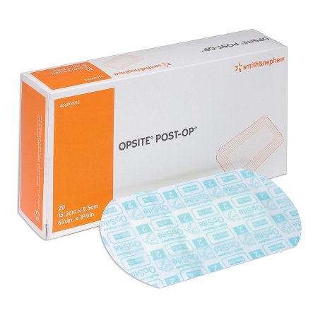 Smith & Nephew  66000712 Transparent Film Dressing with Pad OpSite Post Op 3-3/8 X 6-1/8 Inch 3 Tab Delivery Rectangle Sterile