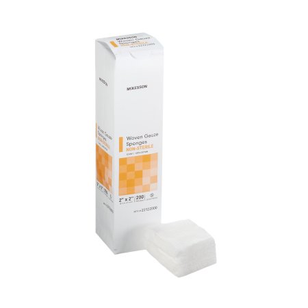 McKesson Brand 22122000 Gauze Sponge McKesson 2 X 2 Inch 200 per Pack NonSterile 12-Ply Square