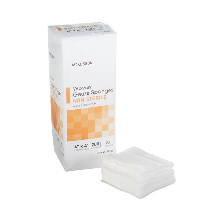 McKesson Brand 44162000 Gauze Sponge McKesson 4 X 4 Inch 200 per Pack NonSterile 16-Ply Square