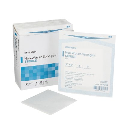 McKesson Brand 16-4244 Nonwoven Sponge McKesson 4 X 4 Inch 2 per Pack Sterile 4-Ply Square