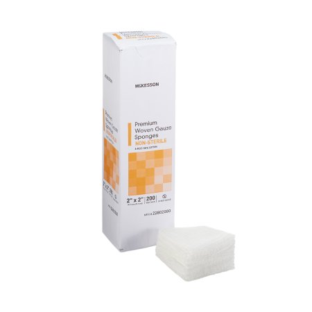 McKesson Brand 22802000 Gauze Sponge McKesson 2 X 2 Inch 200 per Pack NonSterile 8-Ply Square