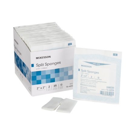 McKesson Brand 16-4226 Split Sponges McKesson 2 X 2 Inch Sterile 6-Ply