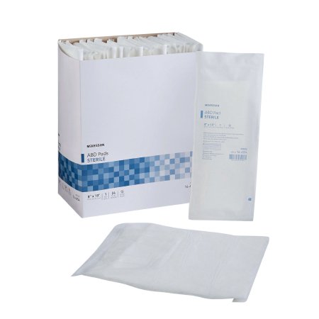 McKesson Brand 16-4254 Abdominal Pad McKesson 8 X 10 Inch 1 per Pack Sterile Rectangle